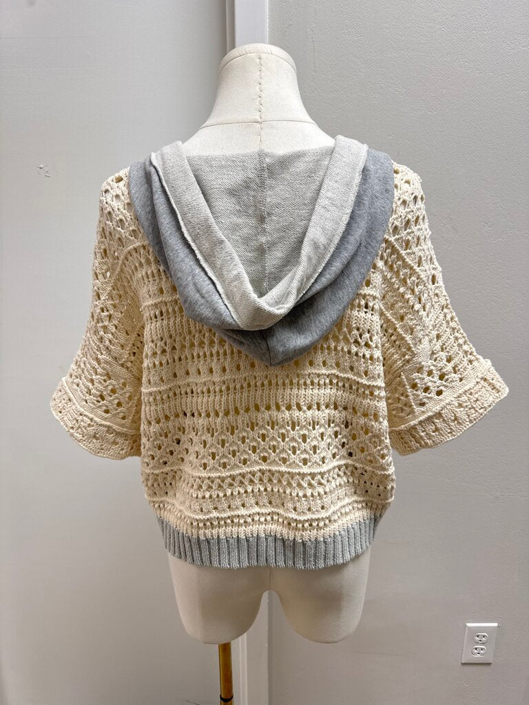 Vintage Havana Grey Crochet Hoodie