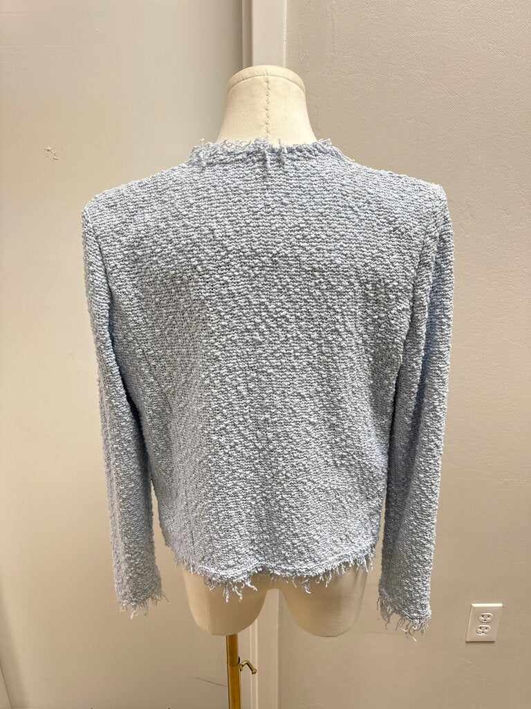 IRO Light Blue Fringe Cardigan