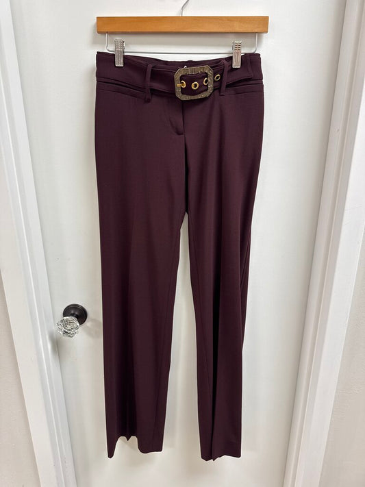 Dolce & Gabbana Maroon Wool Trouser NWT