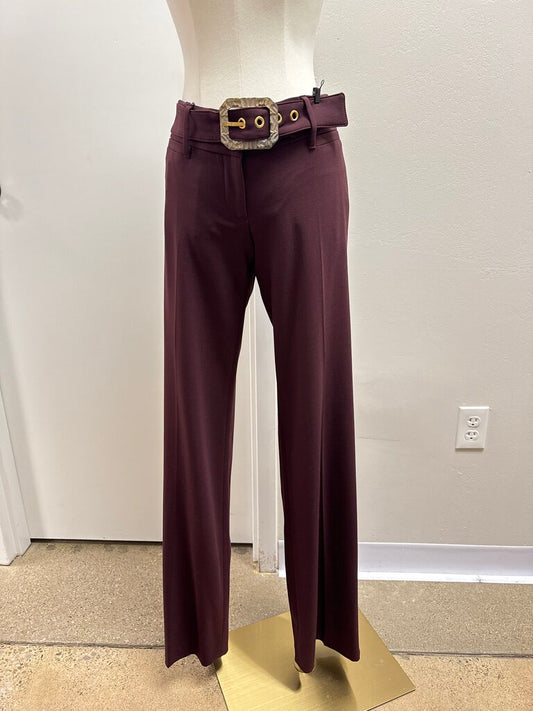 Dolce & Gabbana Maroon Wool Trouser NWT