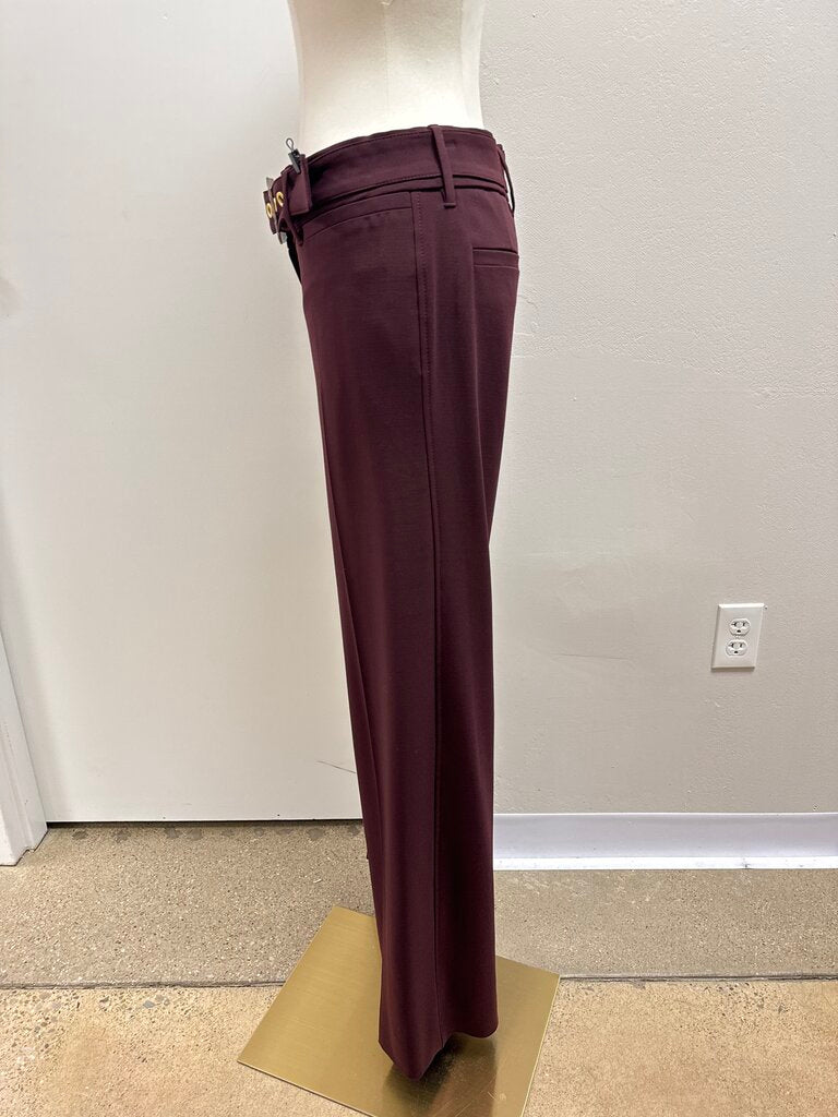 Dolce & Gabbana Maroon Wool Trouser NWT