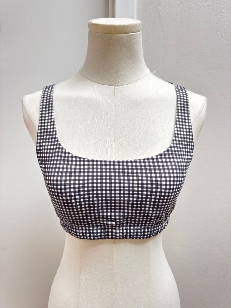 Vuori Grey Gingham Bralette