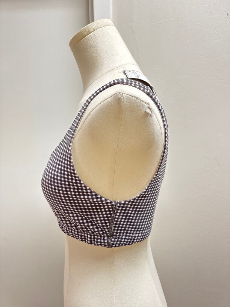 Vuori Grey Gingham Bralette