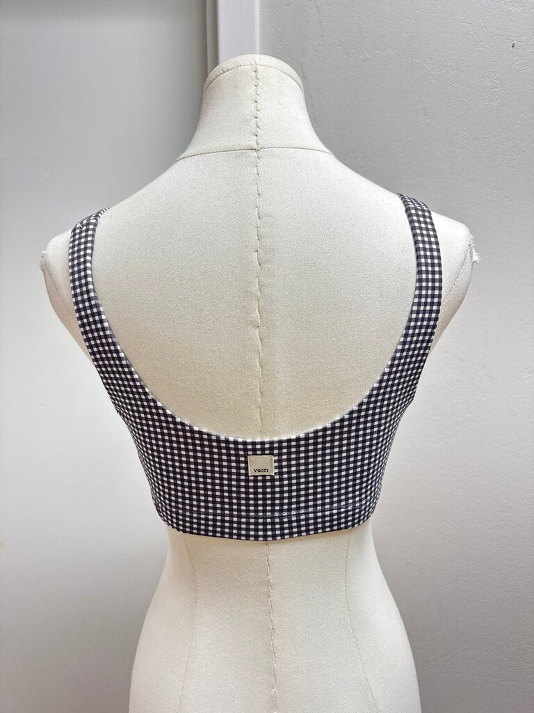 Vuori Grey Gingham Bralette