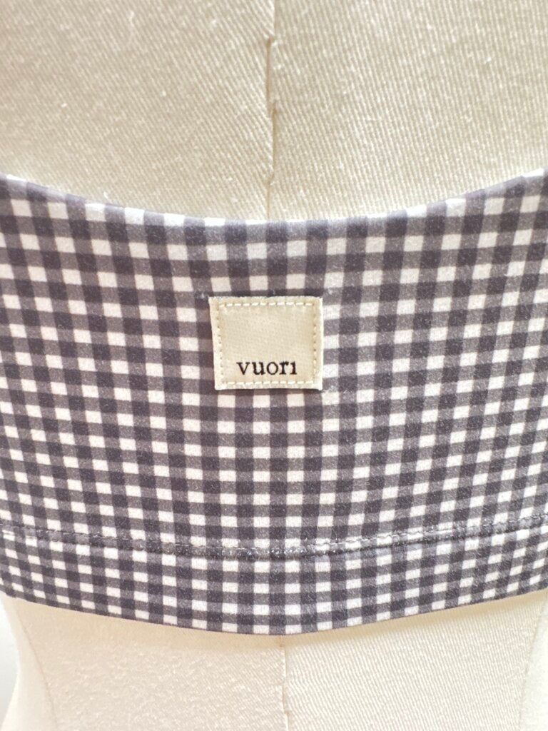 Vuori Grey Gingham Bralette