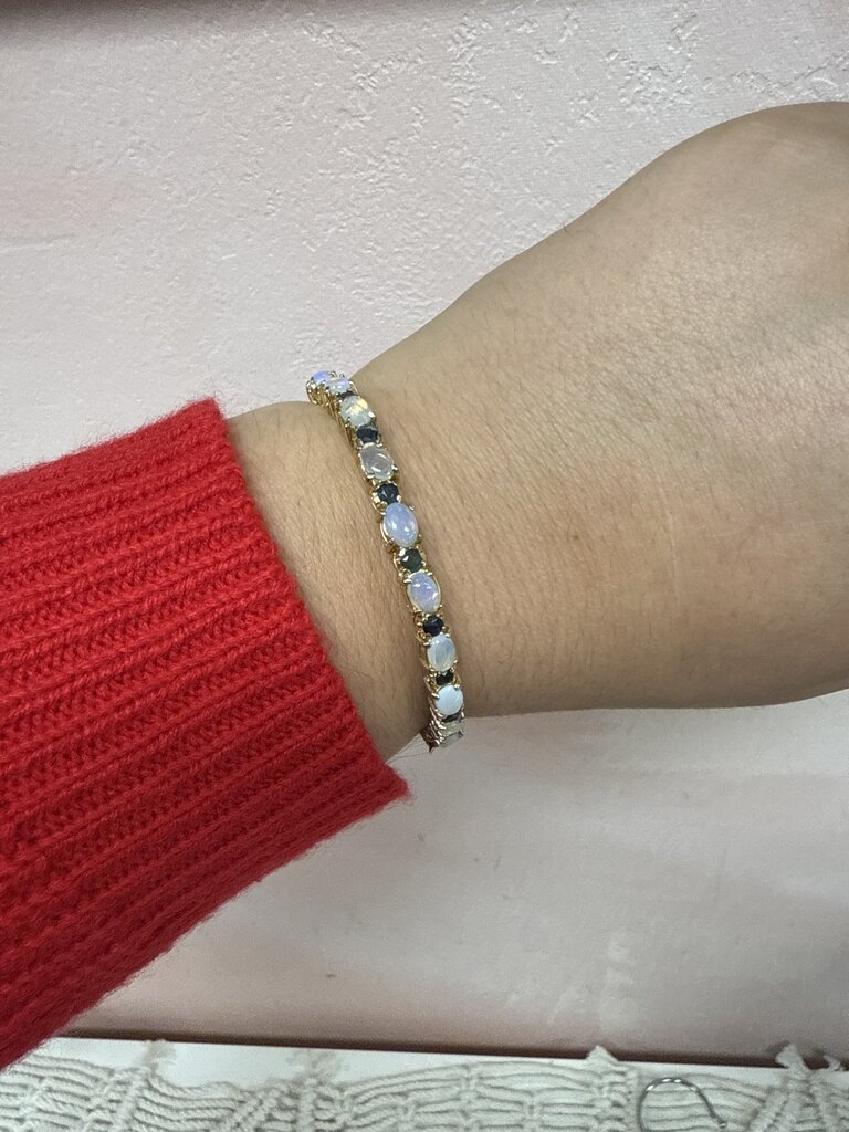 Costume Sapphire and Opal Bangle