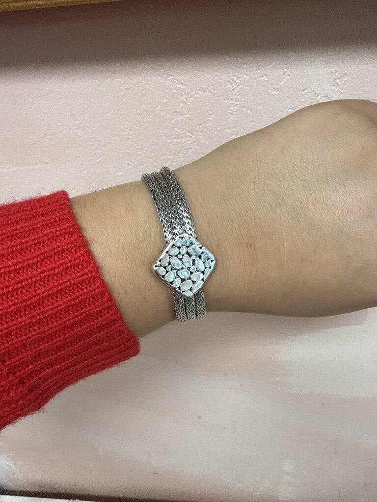 John Hardy Silver 3 Strand Wheat Bracelet