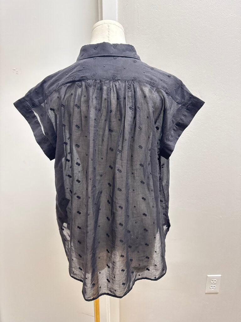 Nili Lotan Black Eyelet Top