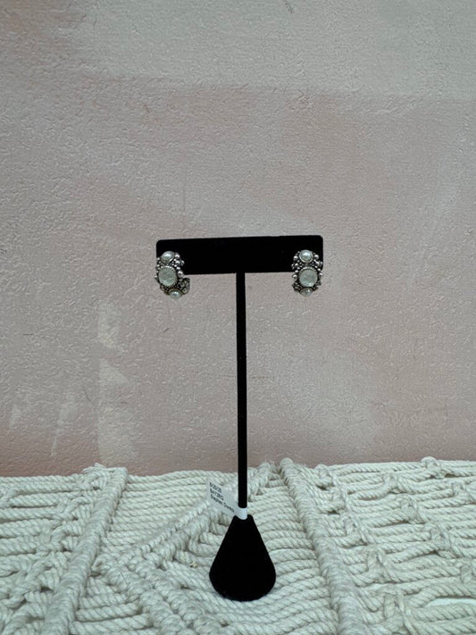 Stephen Dweck Silver and Pearl Hoop Earring