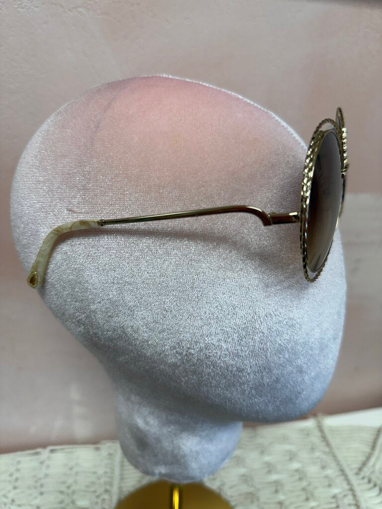 Chloe Gold Oversized Sunglasses