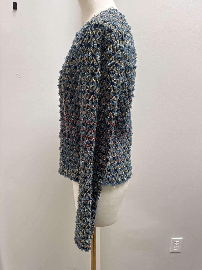Chanel Blue Vintage Tweed Jacket