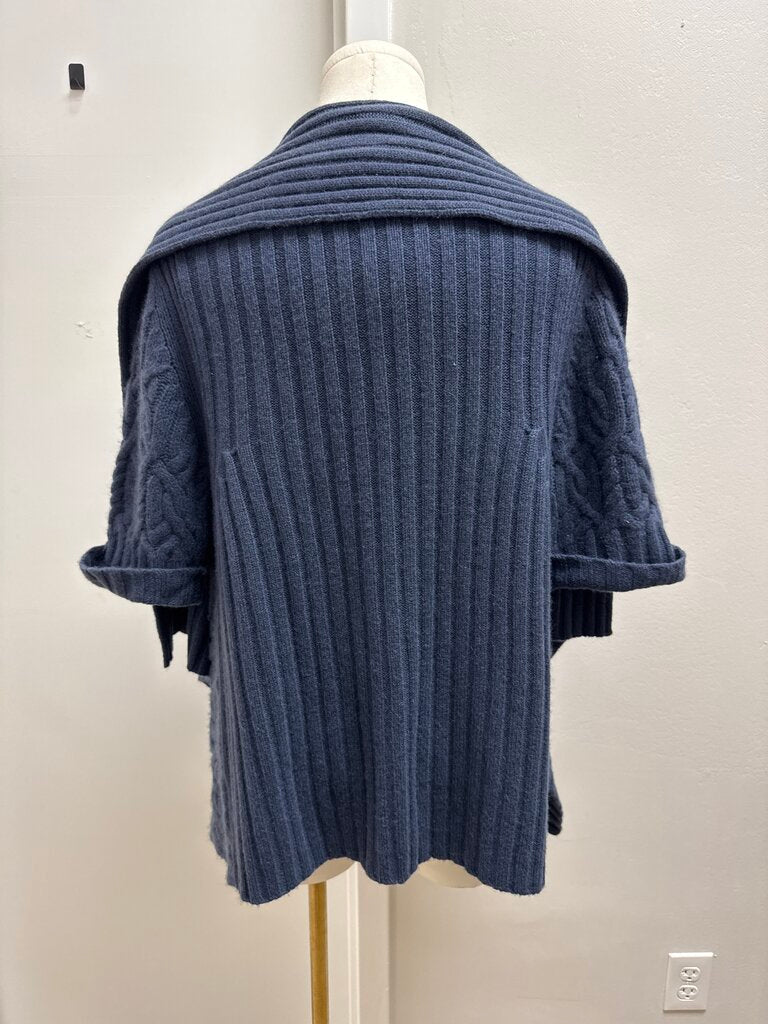 Magaschoni Blue Cable Knit Cardigan