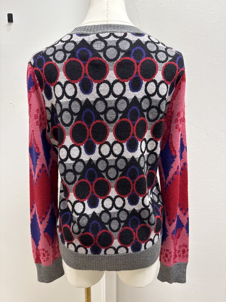 Libertine. Grey Multi Print Crystal Sweater