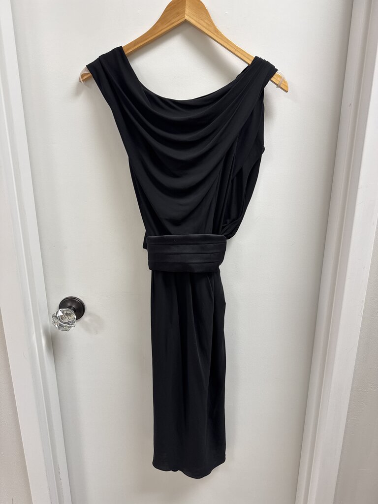 Alexander Wang Black Ruched Cummerbund Dress
