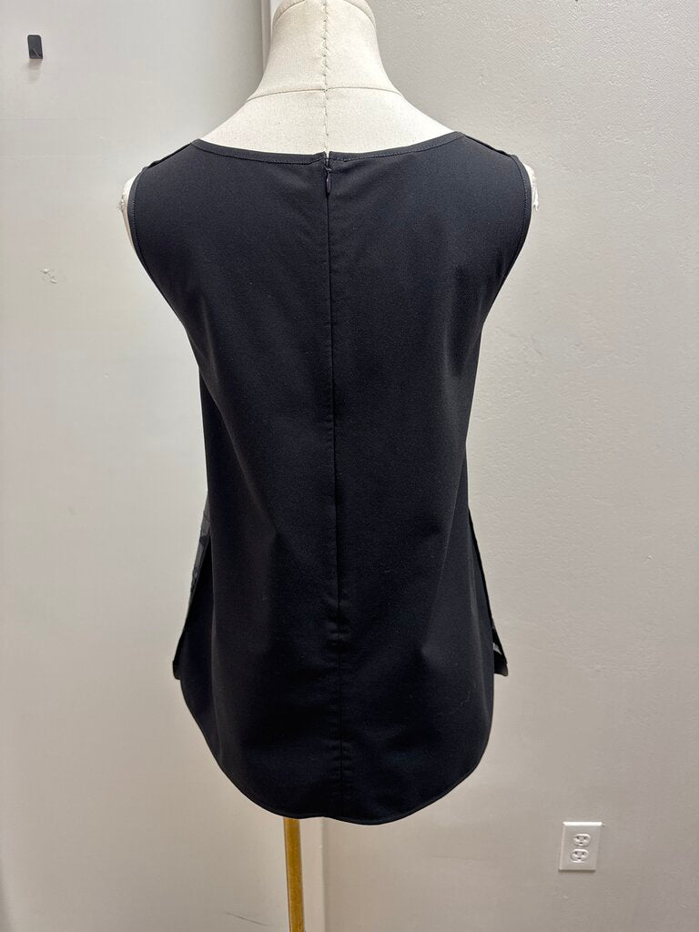 Lafayette 148 Black Leather Top