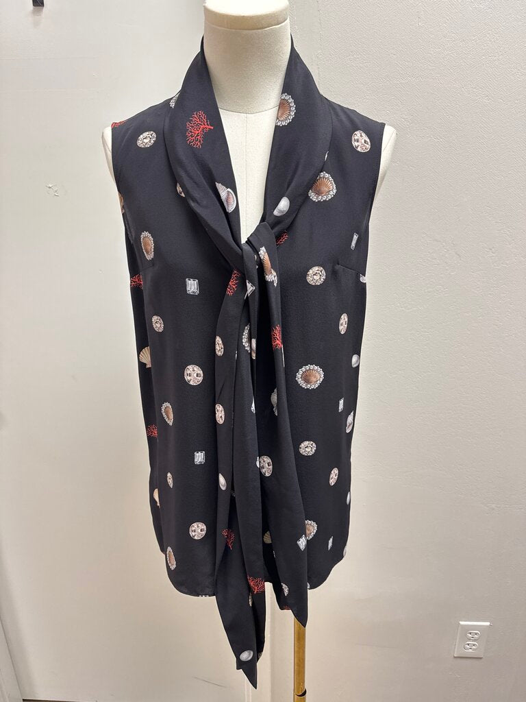 Alexander McQueen Black Shell/Jewel Blouse