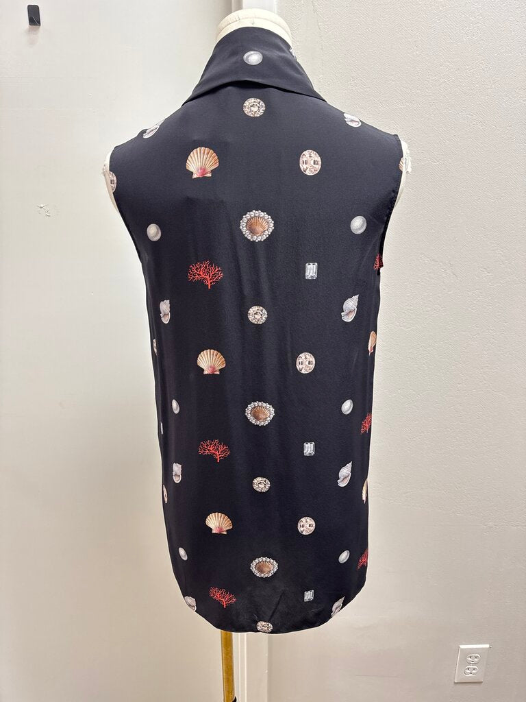 Alexander McQueen Black Shell/Jewel Blouse