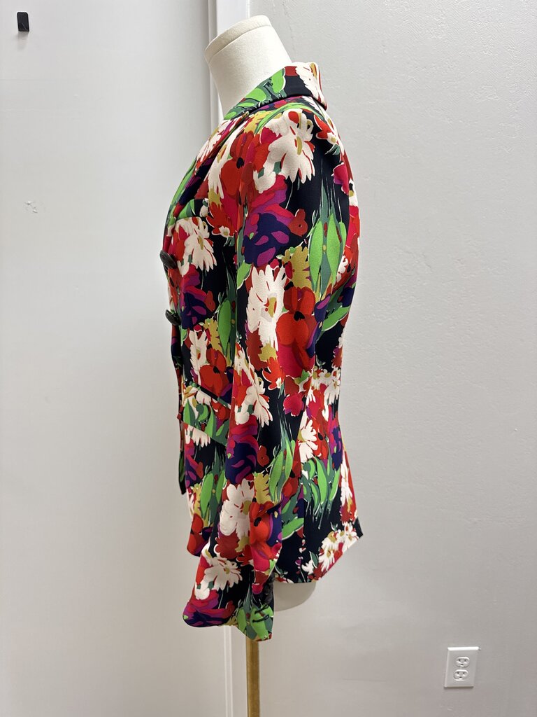 Veronica Beard Black Floral Blazer