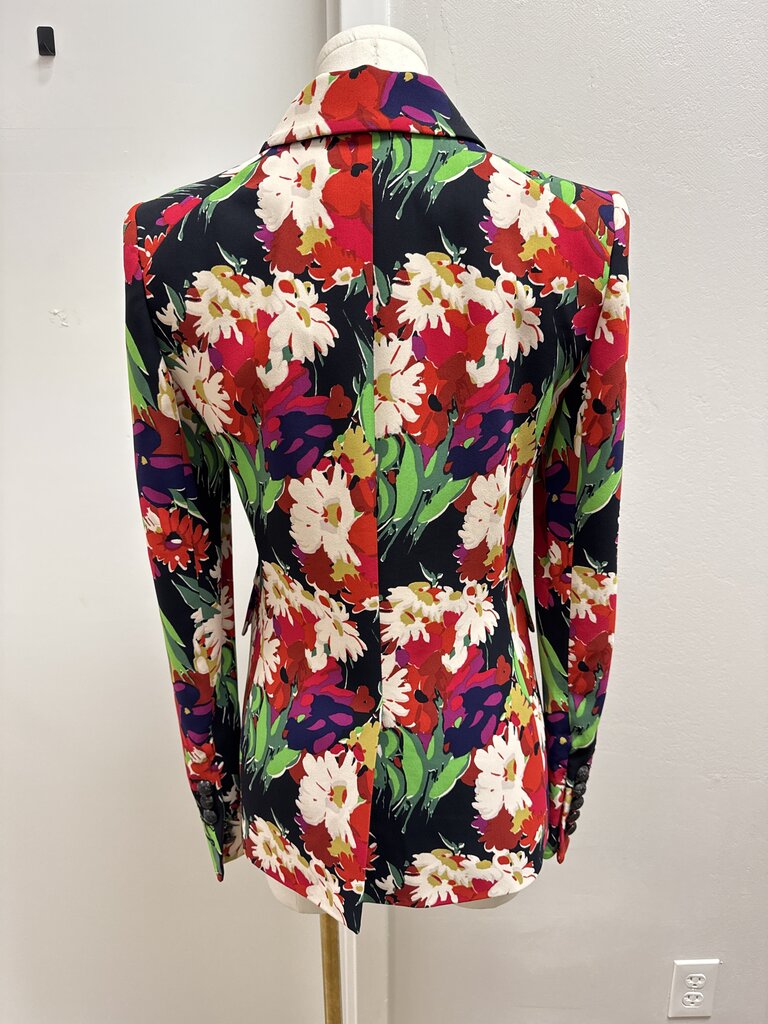 Veronica Beard Black Floral Blazer
