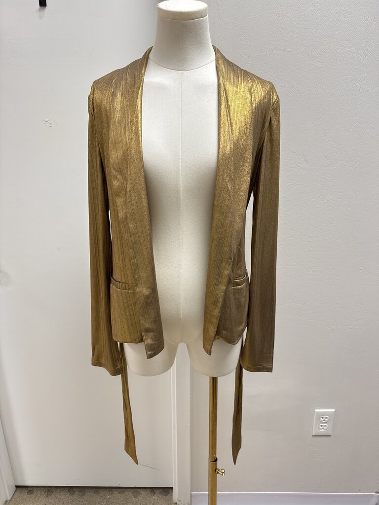 Superdown Gold Wrap Cardigan