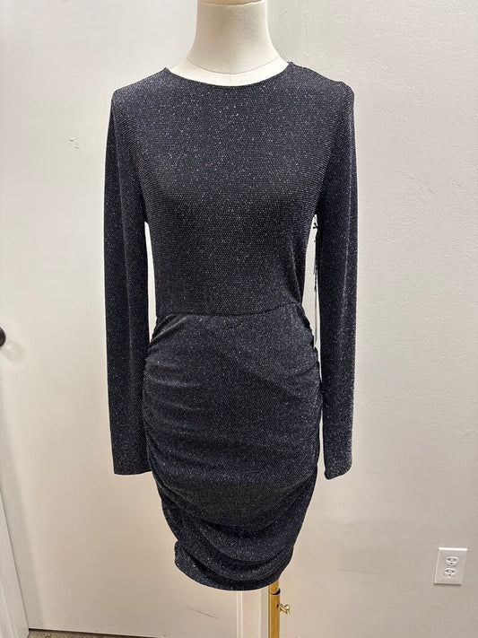 Leith Black Glitter Dress NWT