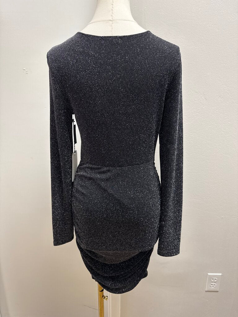 Leith Black Glitter Dress NWT