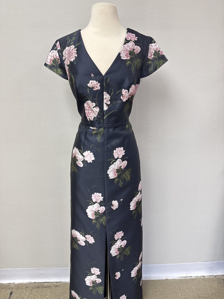 Sachin & Babi Navy Floral Gown NWT