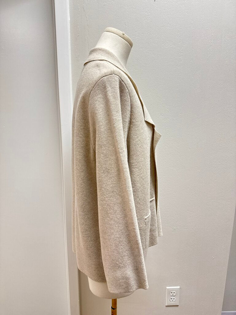 Eileen Fisher Oatmeal Notch Collar Jacket NWT