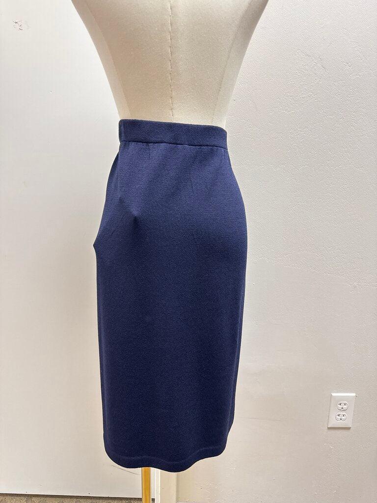 St John Blue Knit Skirt NWT
