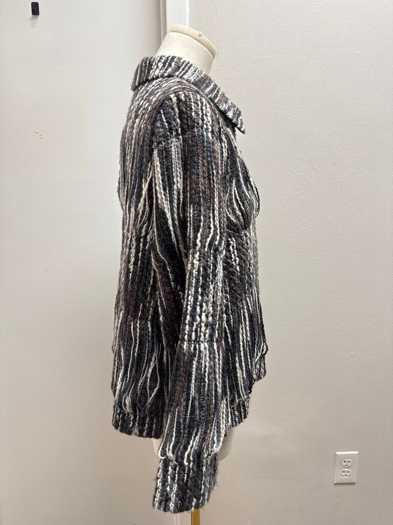 Algo Brown Multi Sweater Jacket