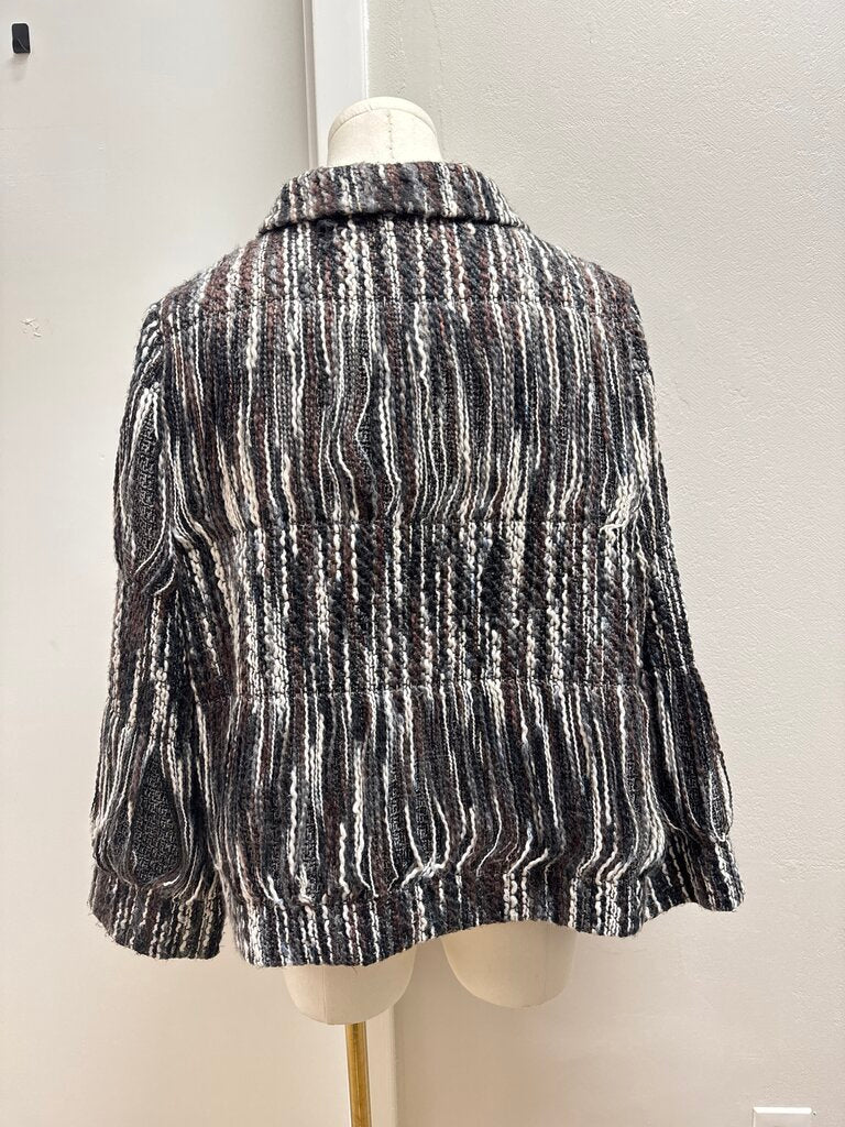 Algo Brown Multi Sweater Jacket