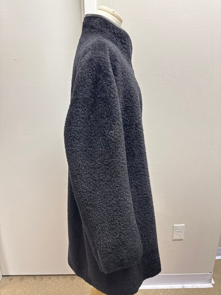 Eileen Fisher Black Fuzzy Coat