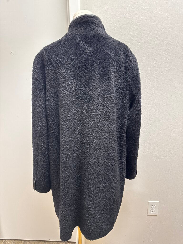 Eileen Fisher Black Fuzzy Coat