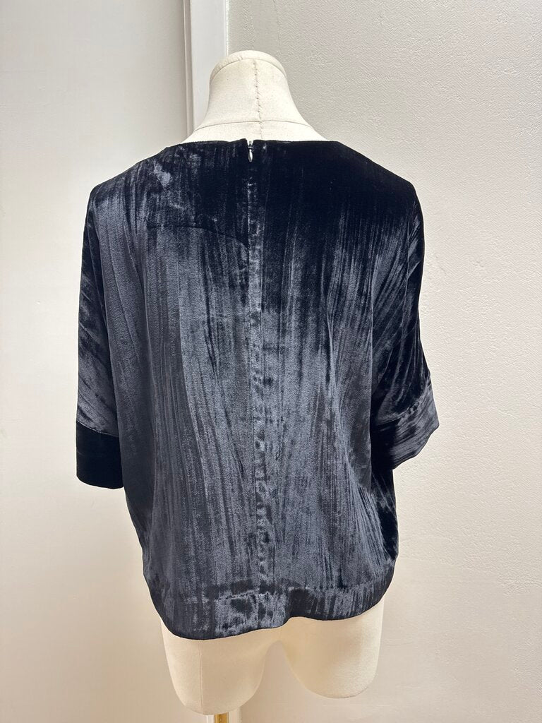 J Brand Black Velvet Top