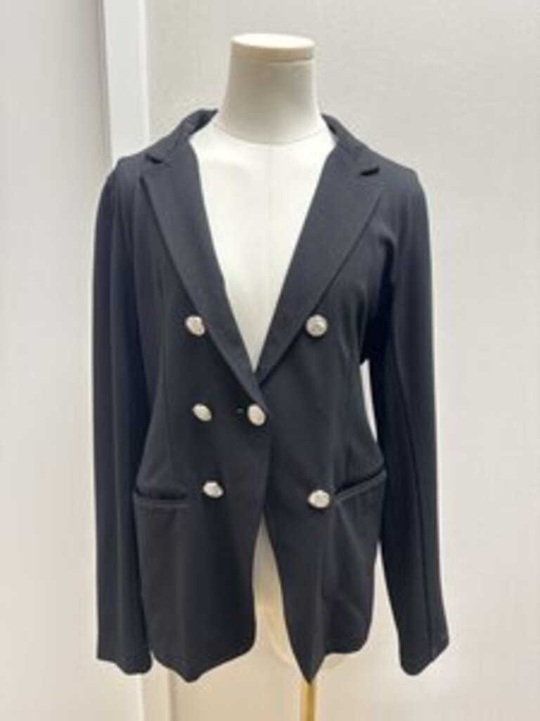 Miller Wendt Black Silver Button Alexis Blazer