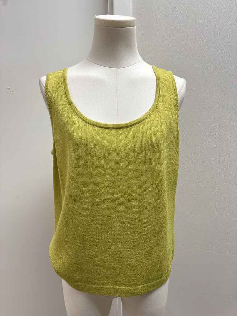 St John Chartreuse Knit Shell NWT