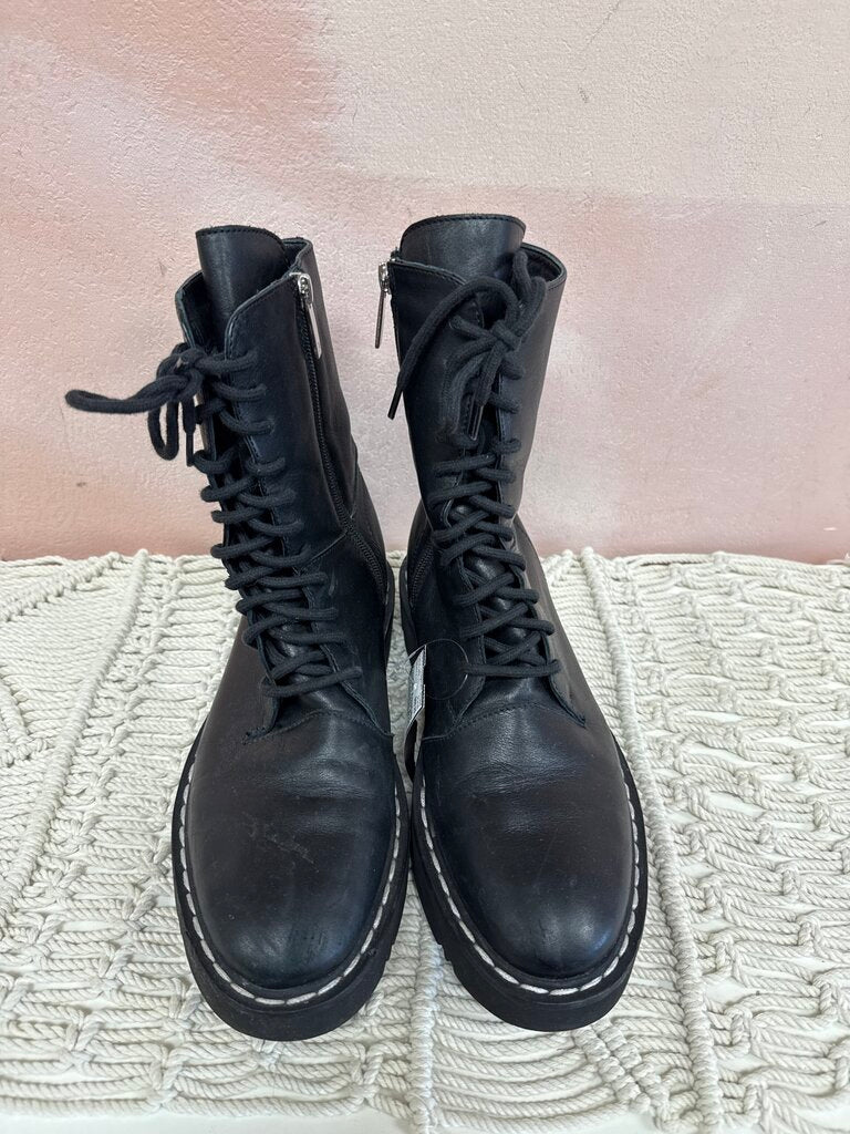 Aquatalia Black Combat Boot