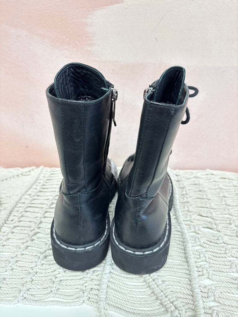 Aquatalia Black Combat Boot