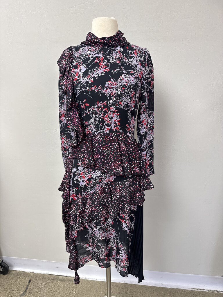 LR by Legally Red Black and Red Printed Maxi Dress