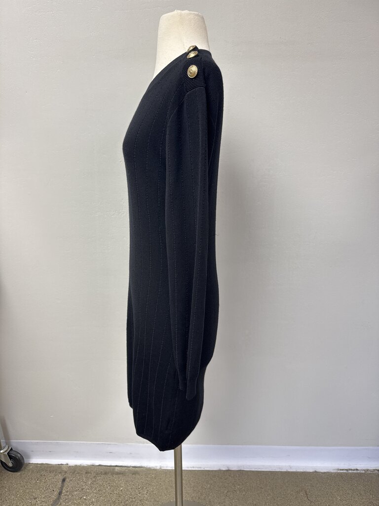 L'Agence Black RIbbed Dress