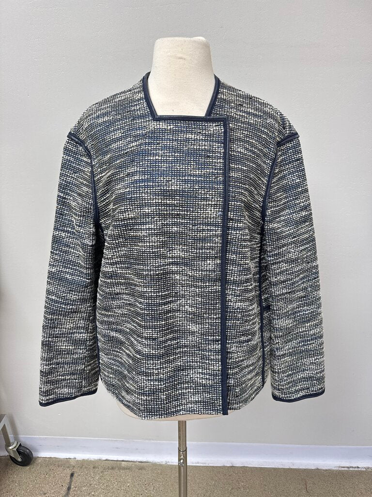 Lafayette 148 Blue Boucle Blazer