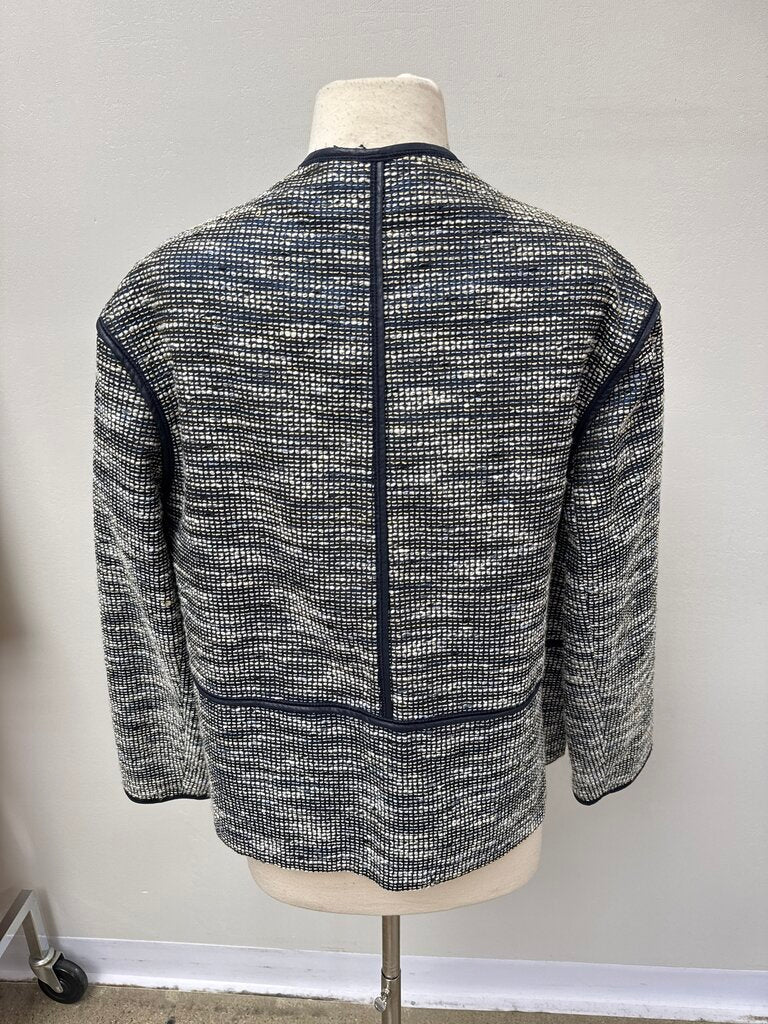 Lafayette 148 Blue Boucle Blazer