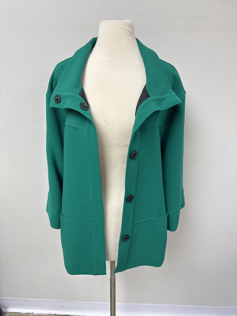 Lafayette 148 Jade Wool Swing Coat NWT