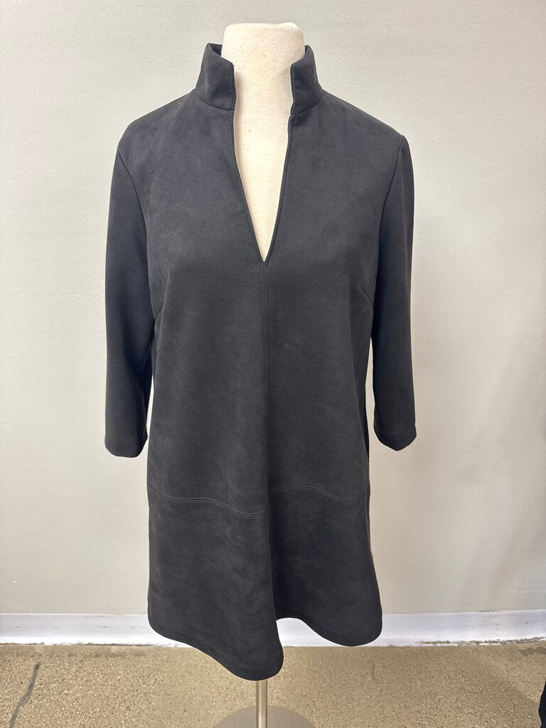 Tuckernuck Black Faux Suede Dress