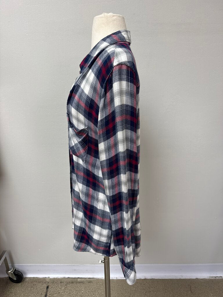 Rails Blue Plaid Flannel Button Up
