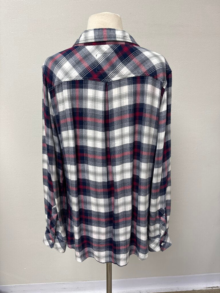 Rails Blue Plaid Flannel Button Up