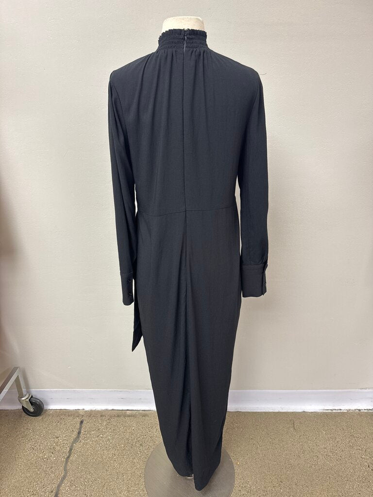 Pashmina Black Hi Neck Maxi Dress