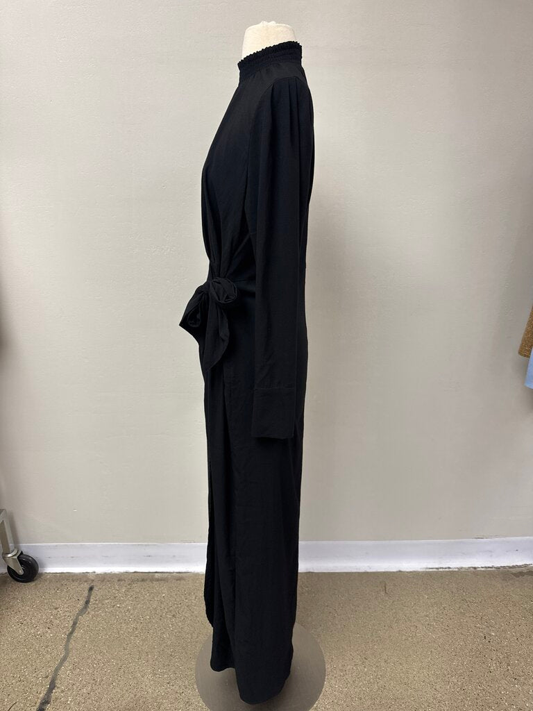 Pashmina Black Hi Neck Maxi Dress