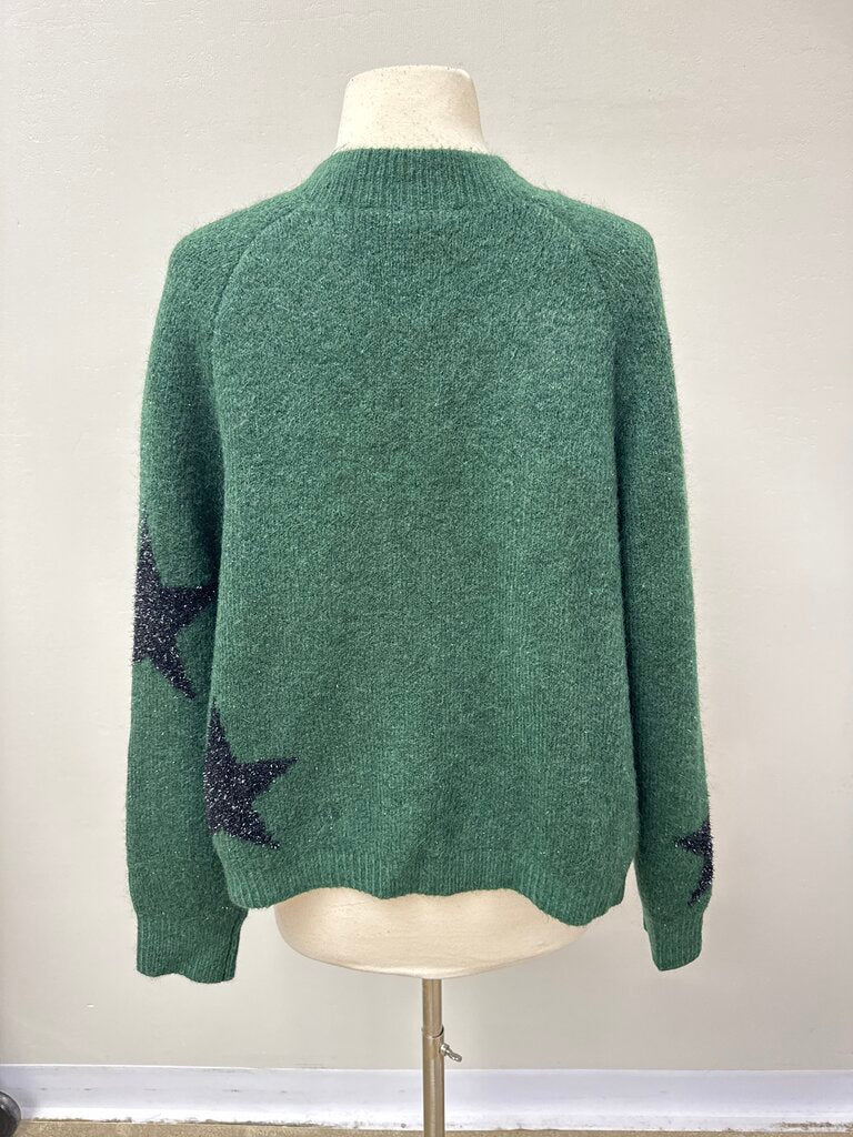 AllSaints Green Star Sweater