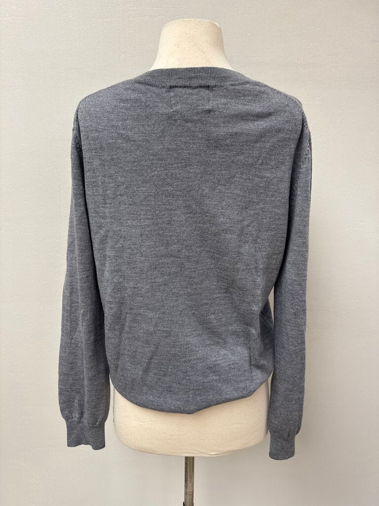 Markus Lupfer Grey Sequin Lips Sweater